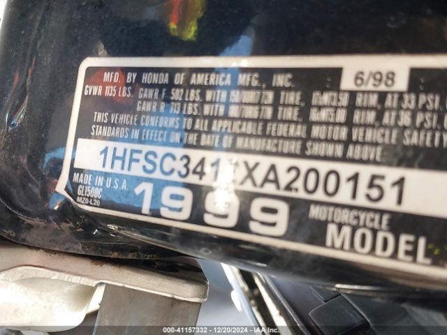 1999 HONDA GL1500 1HFSC3412XA200151 Photo 9