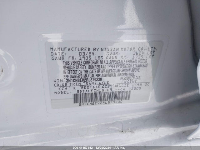 Nissan Versa 1.6 Sv 2024 3N1CN8EV2RL879330 Image 9