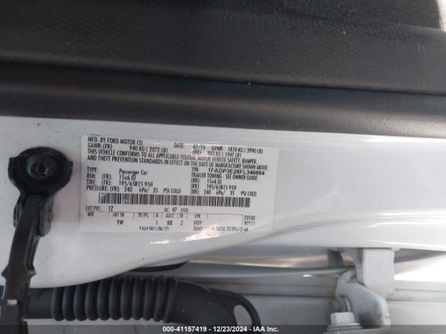 1FADP3E28FL346884 Ford FOCUS S