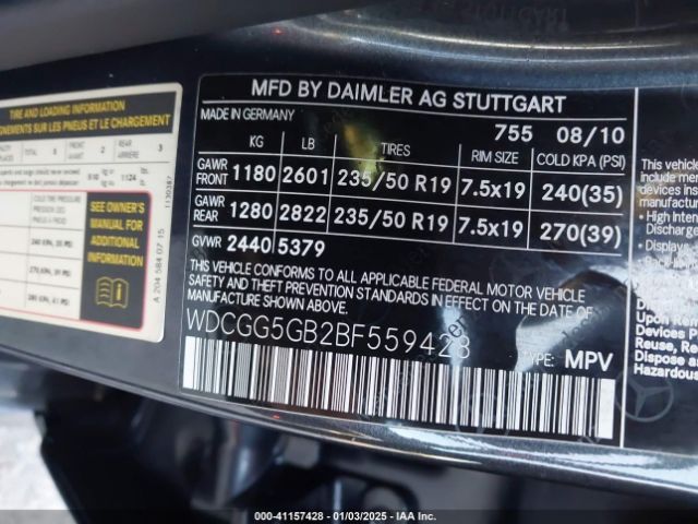 2011 MERCEDES-BENZ GLK 350 WDCGG5GB2BF559428 Photo 8