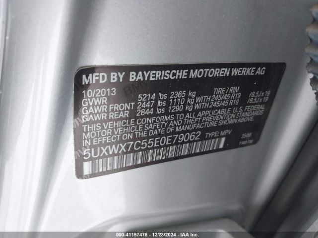 5UXWX7C55E0E79062 BMW X3 Xdrive35i