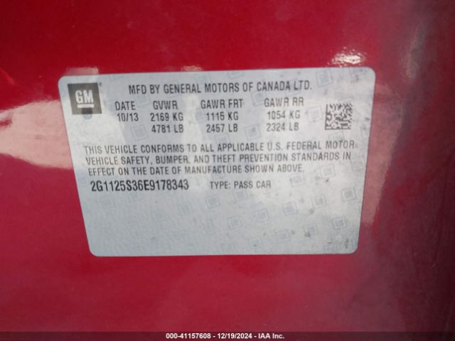 2G1125S36E9178343 Chevrolet Impala 2lt
