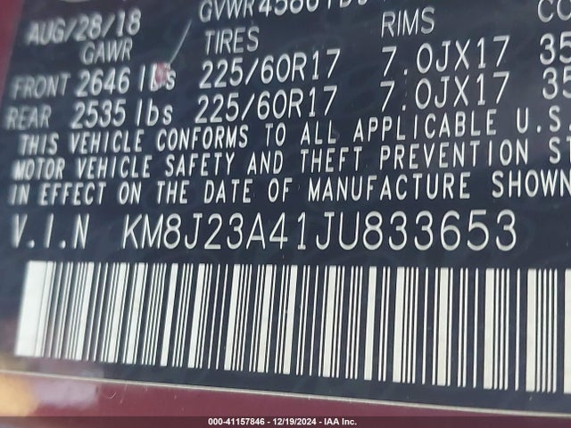 Hyundai TUCSON SE 2018 KM8J23A41JU833653 Image 9