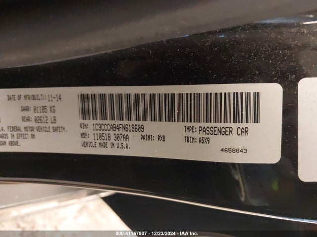 Chrysler 200 Limited 2015 1C3CCCAB4FN619609 Image 9