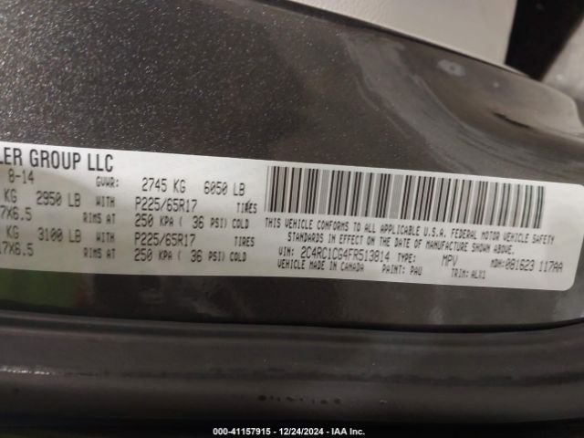 2C4RC1CG4FR513814 Chrysler Town & Country Touring-l