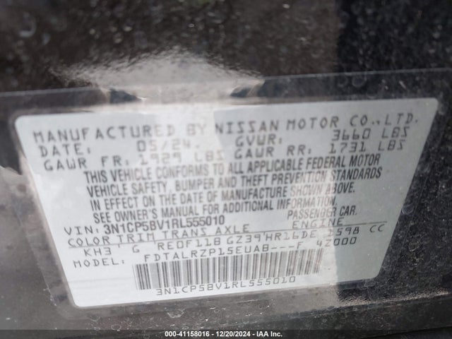 Nissan Kicks S Xtronic Cvt 2024 3N1CP5BV1RL555010 Image 9
