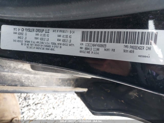 Chrysler 200 Limited 2015 1C3CCCAB4FN568029 Image 9