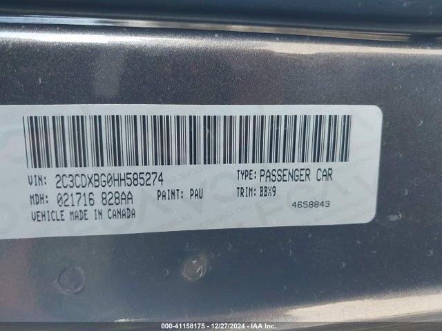 Dodge Charger Se Rwd 2017 2C3CDXBG0HH585274 Image 9