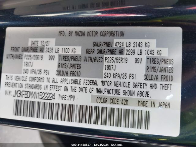 JM3KFBDMXN1522224 Mazda Cx-5 2.5 S Premium