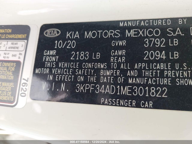 KIA Forte Gt-line 2021 3KPF34AD1ME301822 Image 9