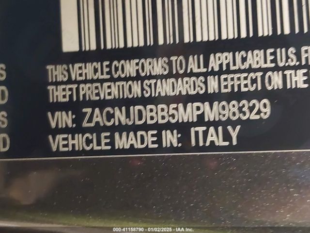 ZACNJDBB5MPM98329 Jeep Renegade 80th Anniversary 4x4