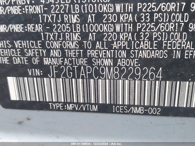 Subaru Crosstrek Premium 2021 JF2GTAPC9M8229264 Image 9