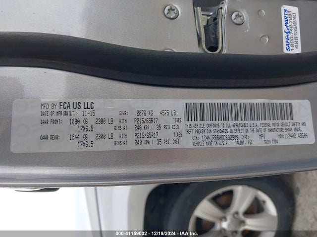 1C4NJRBB0GD632909 Jeep Patriot Sport