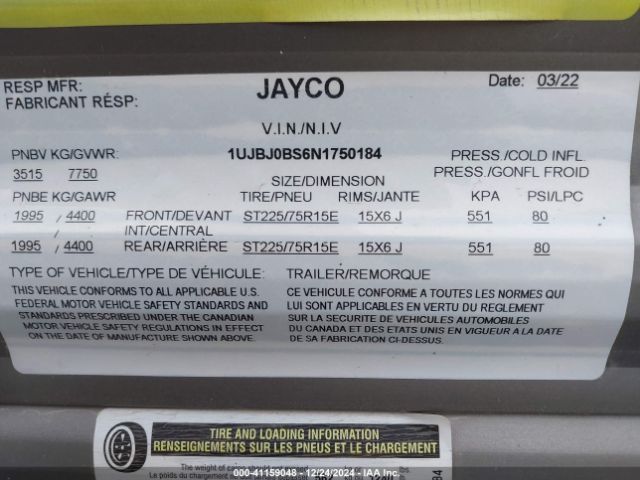 2022 JAYCO JAY FLIGHT 1UJBJ0BS6N1750184 Photo 8