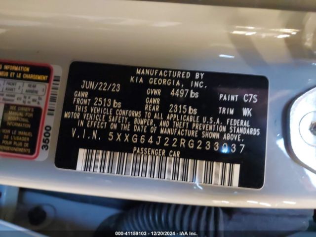 5XXG64J22RG233037 KIA K5 Gt-line