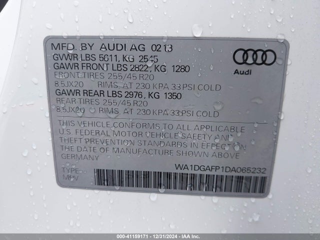 2013 AUDI Q5 WA1DGAFP1DA065232 Photo 8