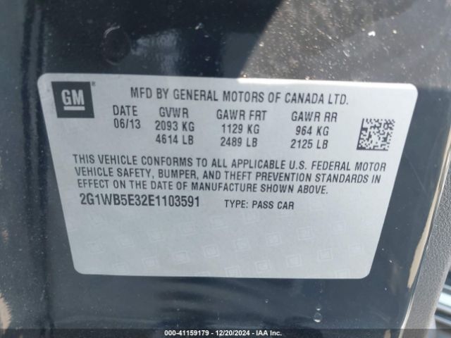 2G1WB5E32E1103591 Chevrolet Impala Limited Lt