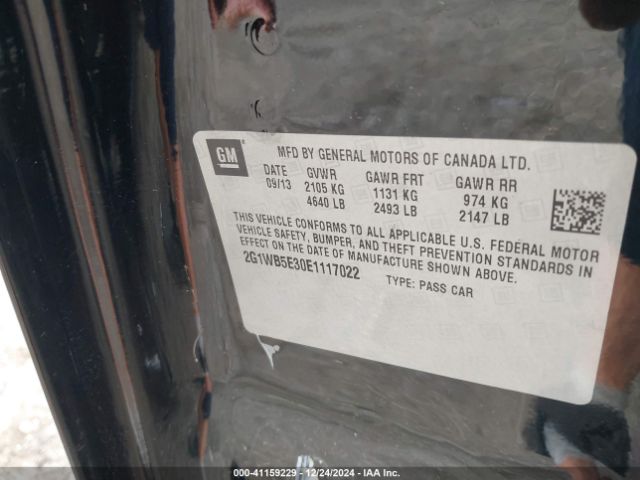2G1WB5E30E1117022 Chevrolet Impala Limited Lt