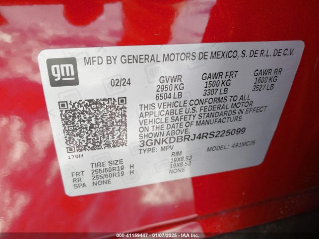 3GNKDBRJ4RS225099 Chevrolet Blazer Ev Eawd 2lt