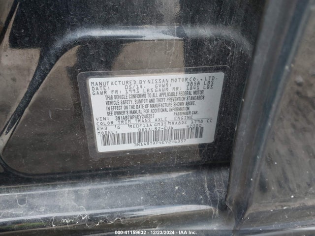 Nissan SENTRA SR 2014 3N1AB7AP4EY246357 Image 9