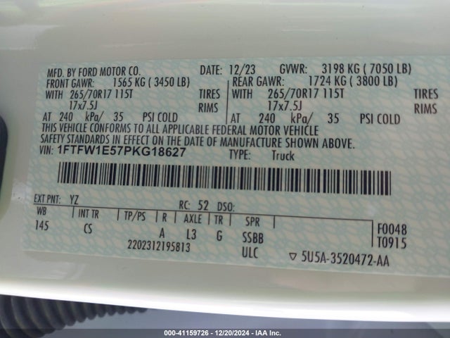 Ford F-150 Xl 2023 1FTFW1E57PKG18627 Image 9