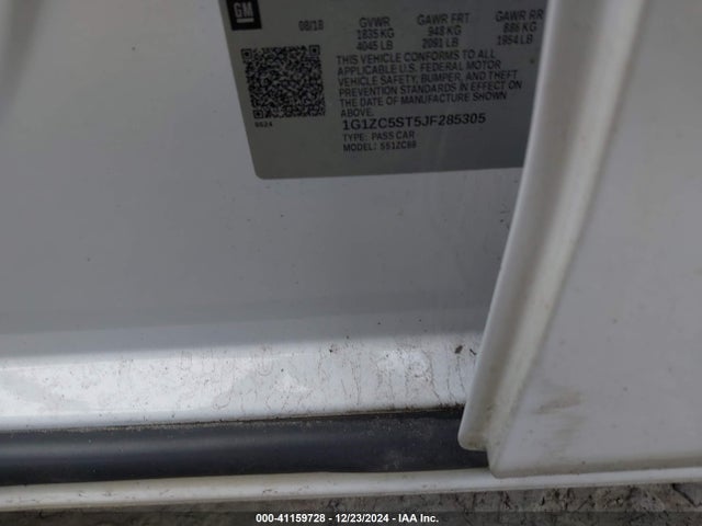 Chevrolet Malibu 1fl 2018 1G1ZC5ST5JF285305 Image 9