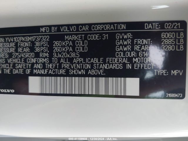 YV4102PK6M1737322 Volvo Xc90 T5 Momentum 7 Passenger