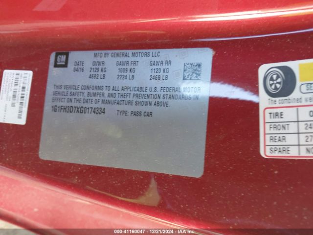 2016 CHEVROLET CAMARO 1G1FH3D7XG0174334 Photo 8