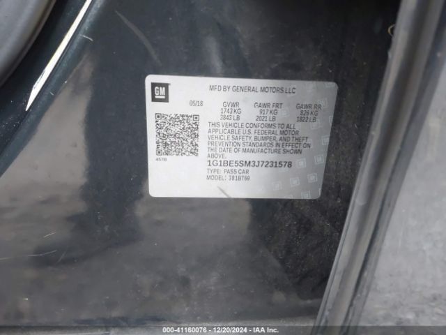 1G1BE5SM3J7231578 Chevrolet Cruze Lt Auto