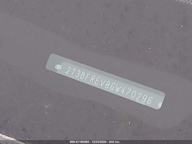 2T3BFREV8GW470296 Toyota RAV4 LE