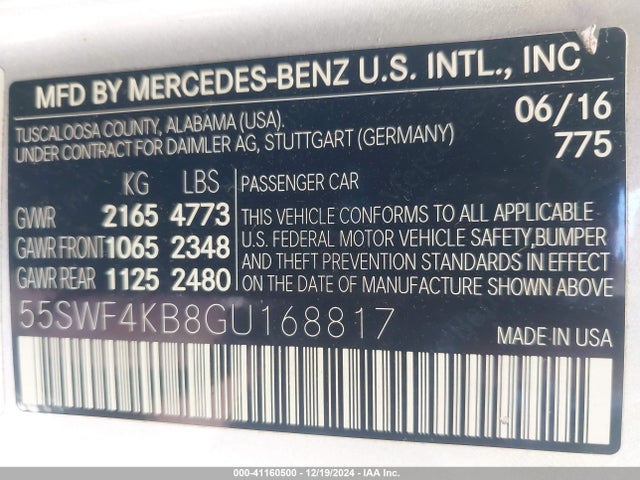 55SWF4KB8GU168817 Mercedes-Benz C 300 4matic/luxury 4matic/sport 4matic