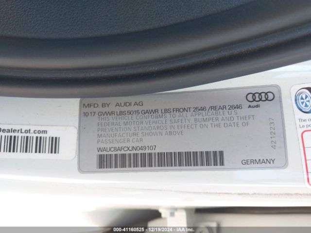 2018 AUDI A6 WAUC8AFCXJN049107 Photo 8