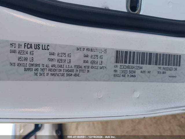 Dodge Charger Se 2016 2C3CDXBG3GH122544 Image 9