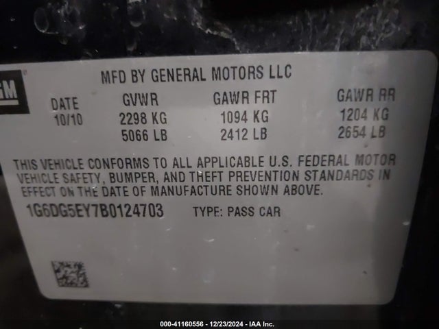 2011 CADILLAC CTS 1G6DG5EY7B0124703 Photo 8