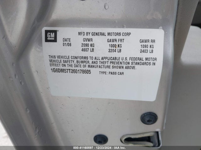 2006 CADILLAC CTS 1G6DM57T260178605 Photo 8