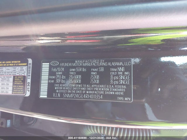 Hyundai Santa Fe Sel 2024 5NMP24GL4RH011354 Image 9