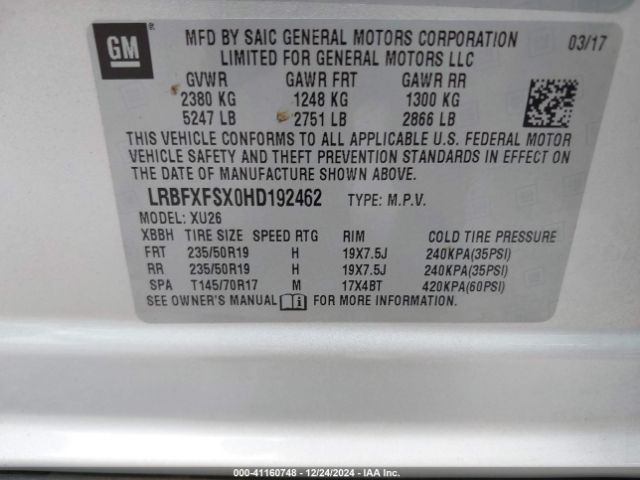 LRBFXFSX0HD192462 Buick Envision Premium Ii
