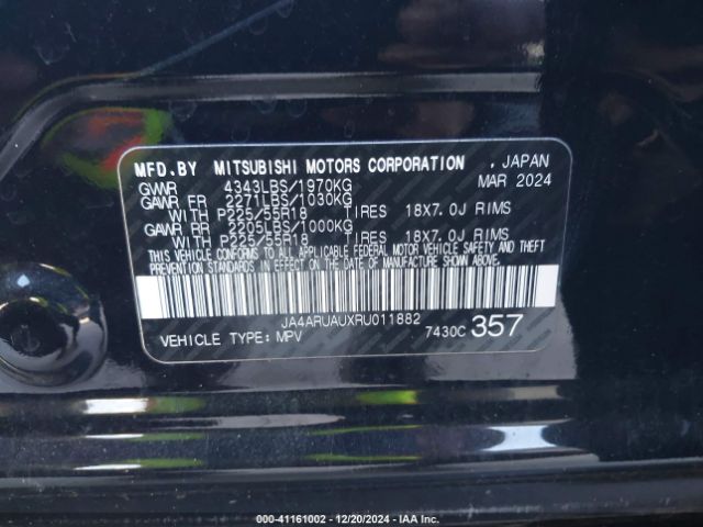 2024 MITSUBISHI OUTLANDER SPORT JA4ARUAUXRU011882 Photo 8