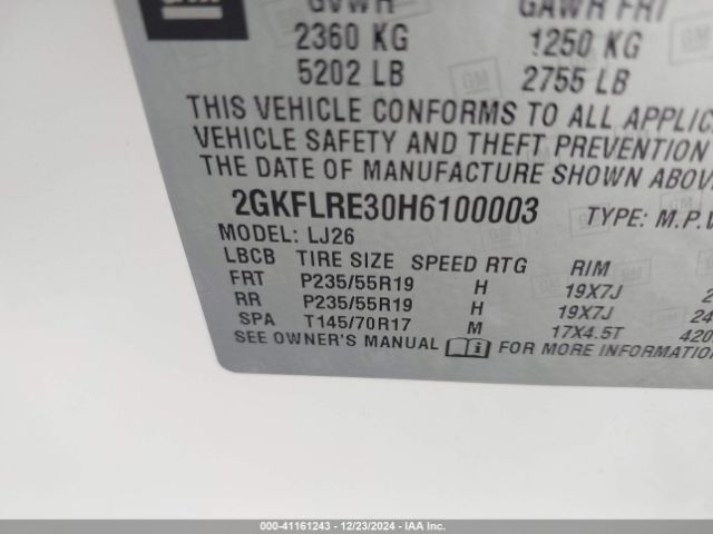 2GKFLRE30H6100003 GMC Terrain Denali