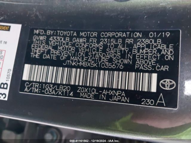 JTNKHMBX5K1035676 Toyota C-hr Limited