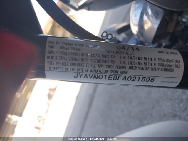 2015 YAMAHA XVS950 JYAVN01E8FA021596 Photo 9
