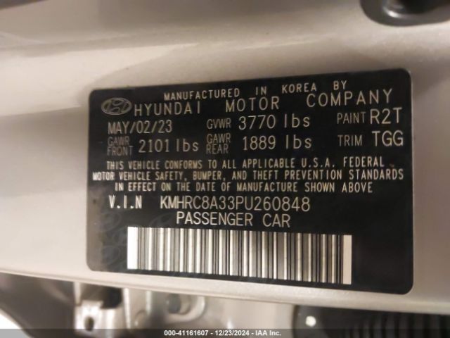 KMHRC8A33PU260848 Hyundai Venue Sel