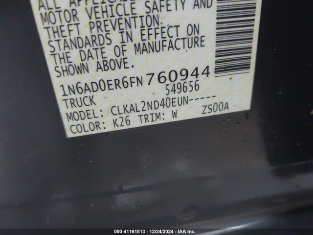 Nissan Frontier Sv 2015 1N6AD0ER6FN760944 Image 9
