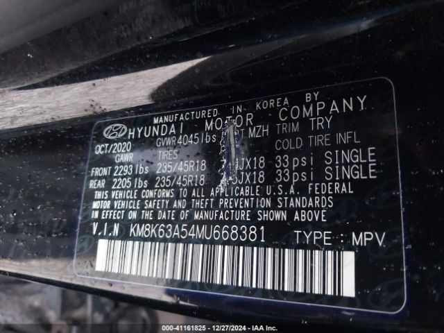 KM8K63A54MU668381 Hyundai Kona Night