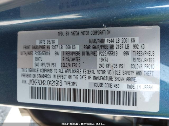 JM3KFADM2J0421916 Mazda Cx-5 Grand Touring