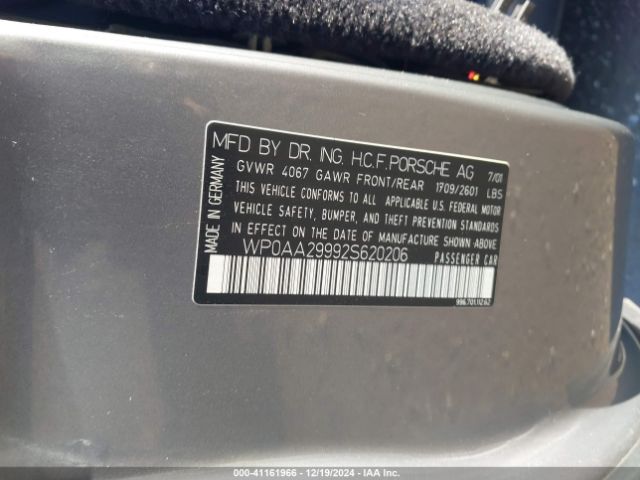 2002 PORSCHE 911 WP0AA29992S620206 Photo 8