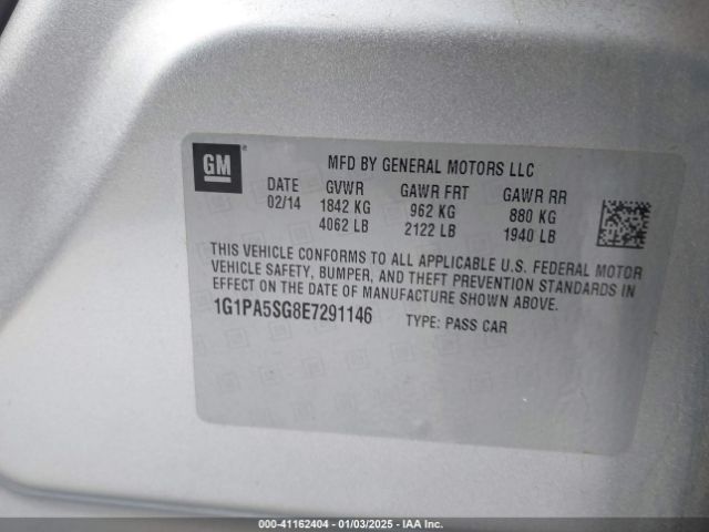 1G1PA5SG8E7291146 Chevrolet Cruze Ls Auto