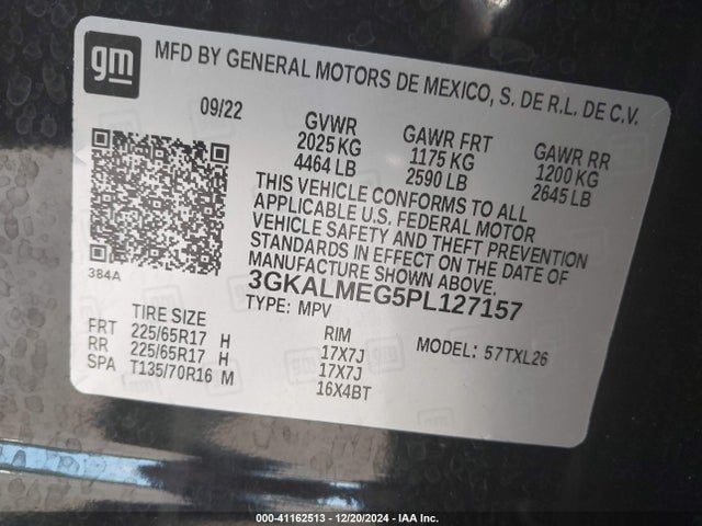 3GKALMEG5PL127157 GMC Terrain Fwd Sle