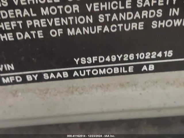 2006 SAAB 9-3 YS3FD49Y261022415 Photo 8
