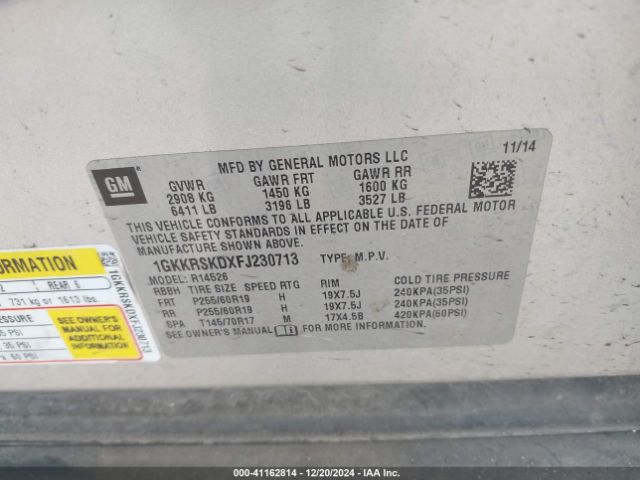 1GKKRSKDXFJ230713 GMC Acadia Slt-2